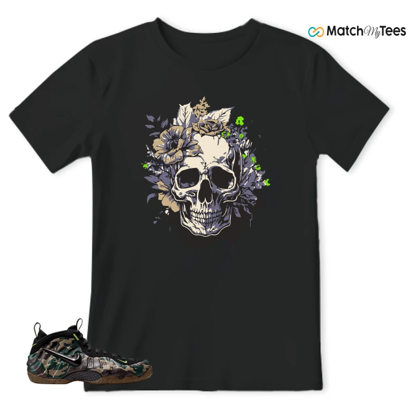 NIKE AIR FOAMPOSITE PRO GREEN CAMO SNEAKER Matching Tees t-shirt