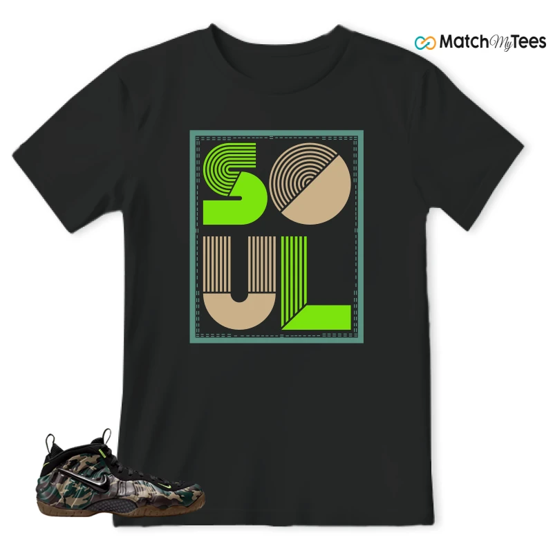 NIKE AIR FOAMPOSITE PRO GREEN CAMO SNEAKER Matching Tees t-shirt