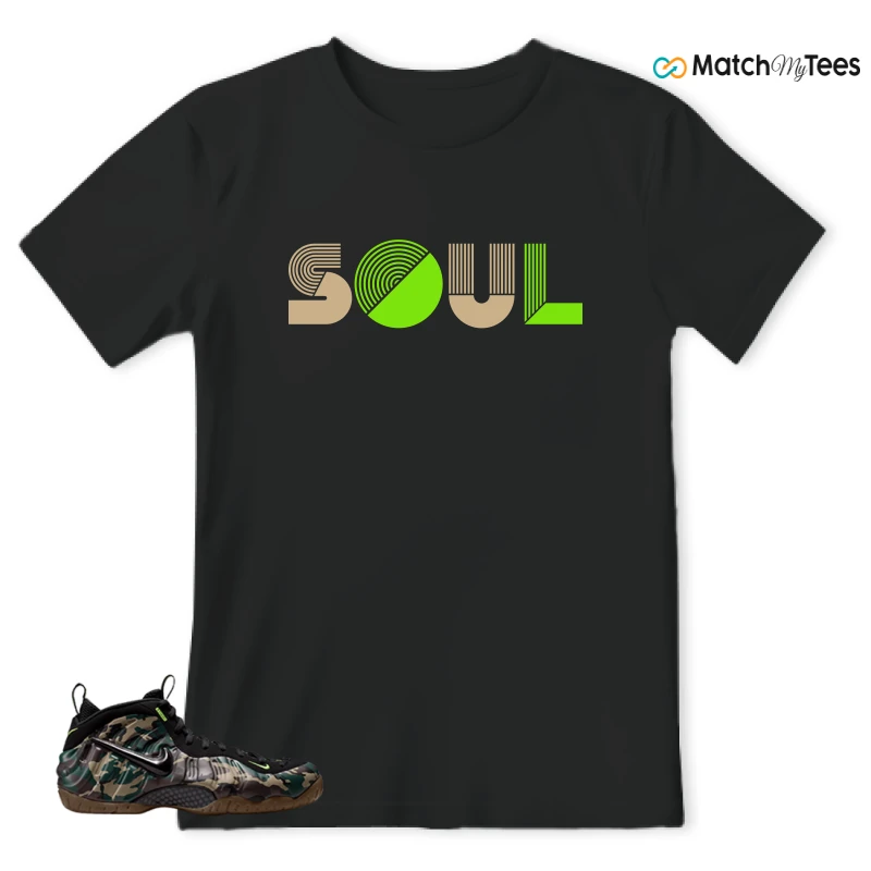 NIKE AIR FOAMPOSITE PRO GREEN CAMO SNEAKER Matching Tees t-shirt