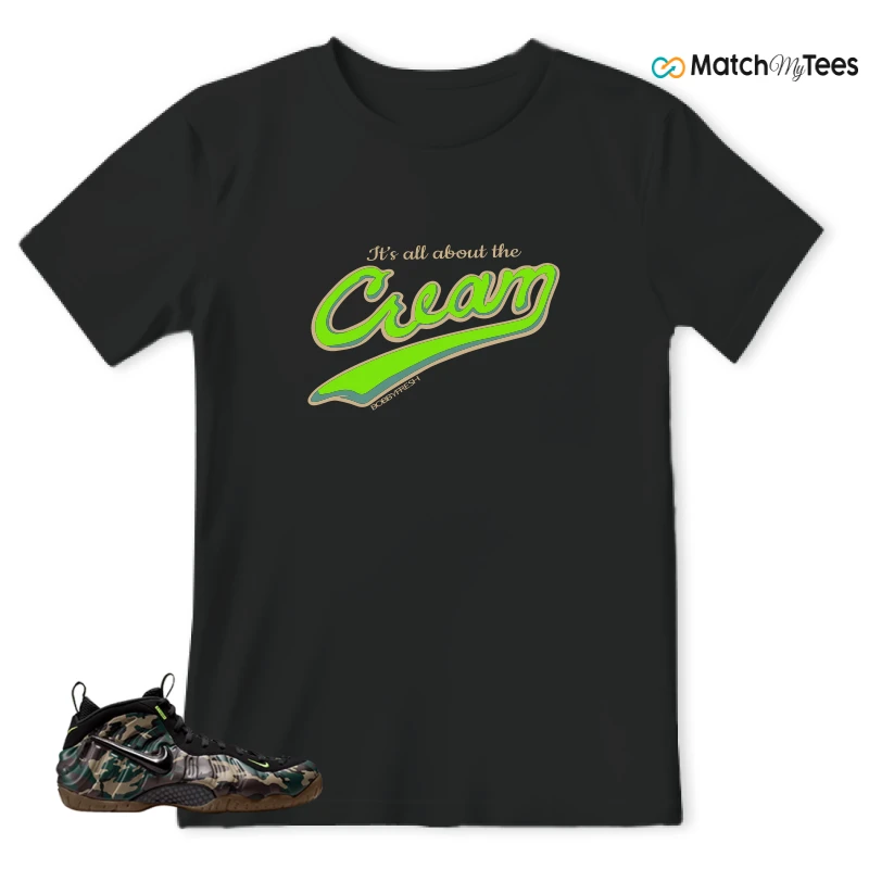 NIKE AIR FOAMPOSITE PRO GREEN CAMO SNEAKER Matching Tees t-shirt
