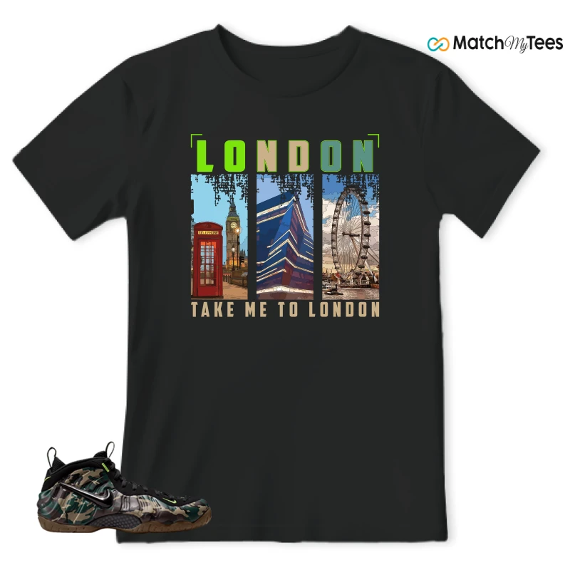 NIKE AIR FOAMPOSITE PRO GREEN CAMO SNEAKER Matching Tees t-shirt
