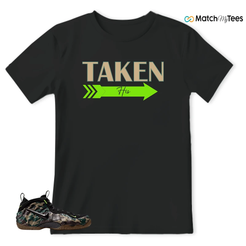 NIKE AIR FOAMPOSITE PRO GREEN CAMO SNEAKER Matching Tees t-shirt