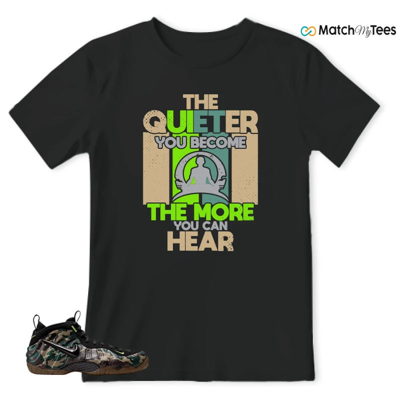 NIKE AIR FOAMPOSITE PRO GREEN CAMO SNEAKER Matching Tees t-shirt
