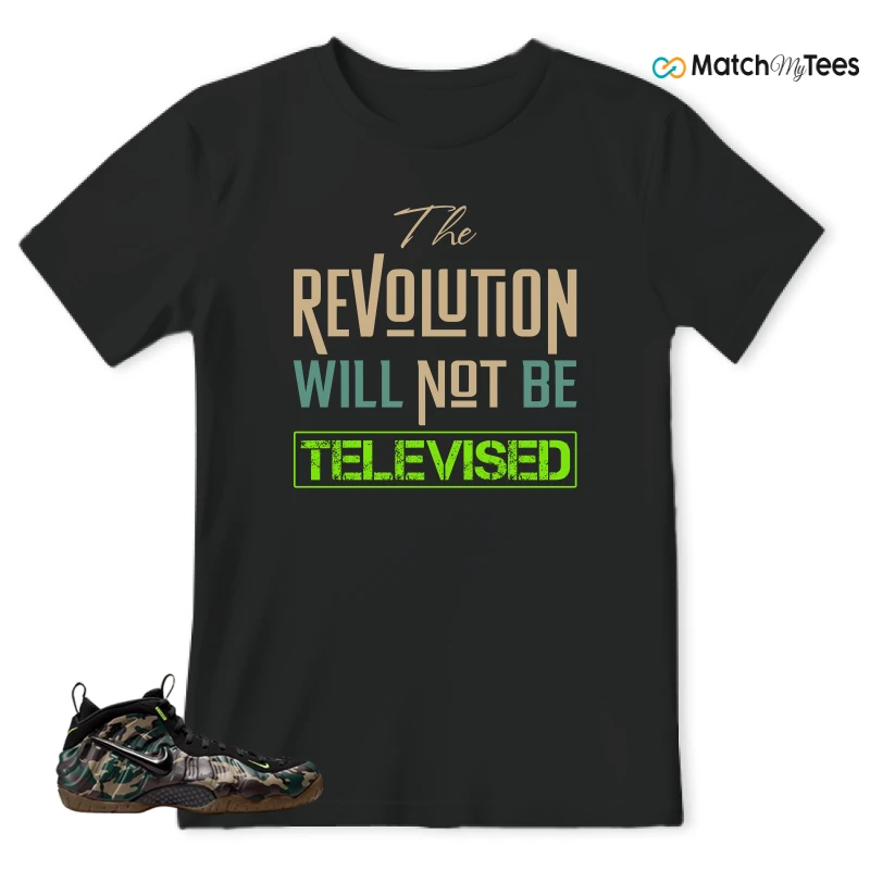NIKE AIR FOAMPOSITE PRO GREEN CAMO SNEAKER Matching Tees t-shirt