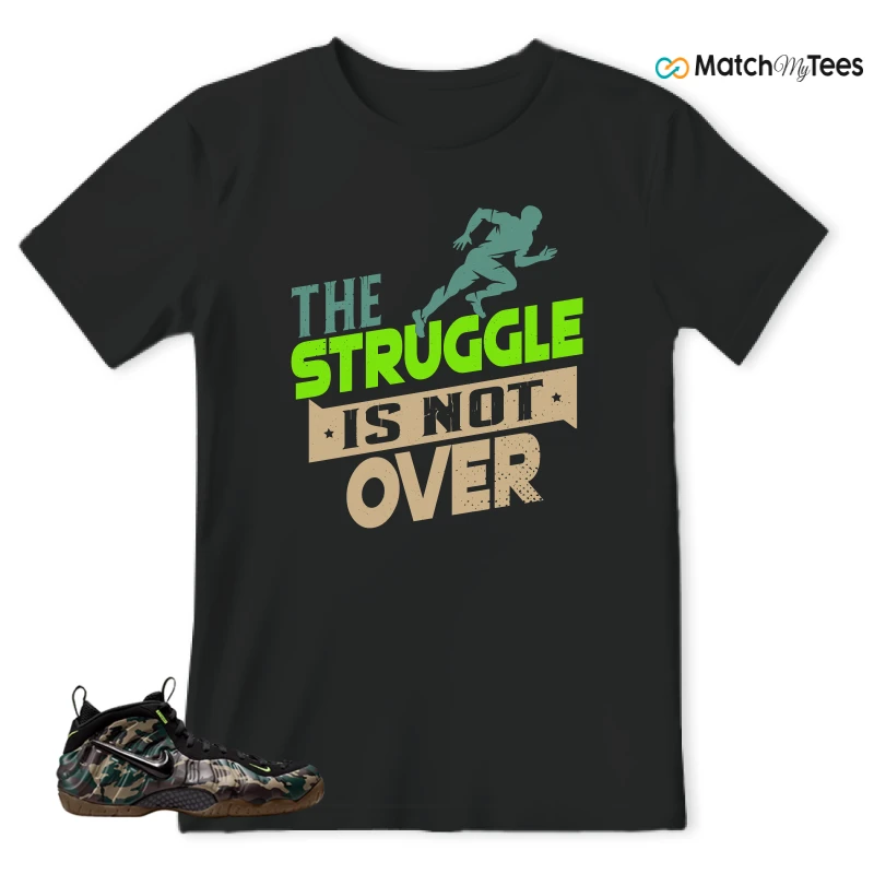 NIKE AIR FOAMPOSITE PRO GREEN CAMO SNEAKER Matching Tees t-shirt