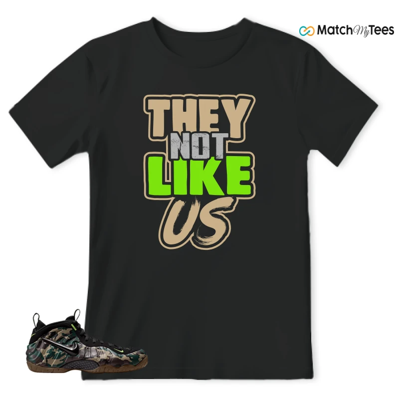 NIKE AIR FOAMPOSITE PRO GREEN CAMO SNEAKER Matching Tees t-shirt