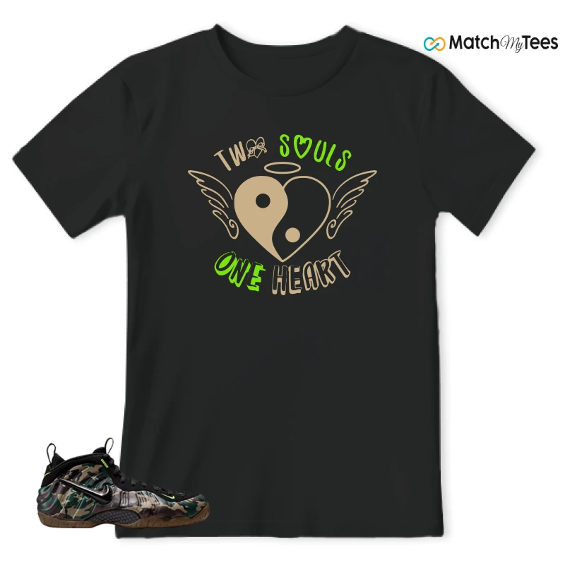 NIKE AIR FOAMPOSITE PRO GREEN CAMO SNEAKER Matching Tees t-shirt