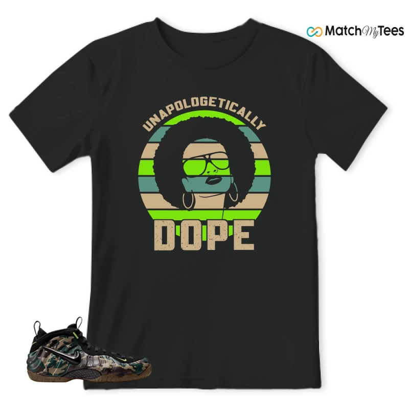 NIKE AIR FOAMPOSITE PRO GREEN CAMO SNEAKER Matching Tees t-shirt