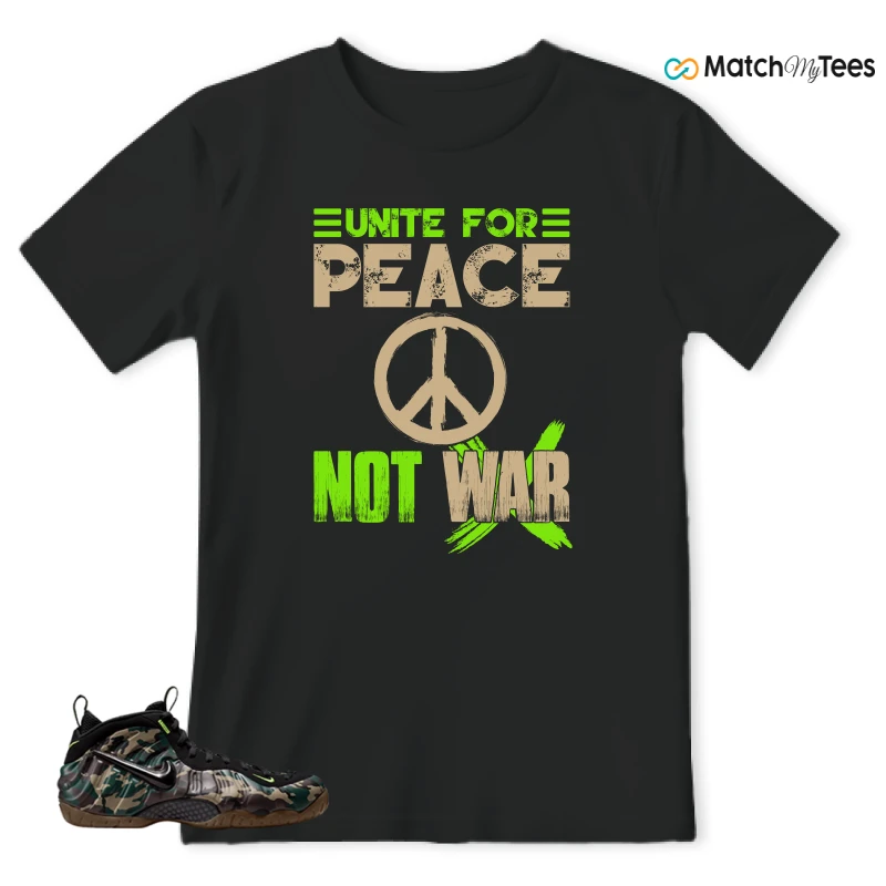 NIKE AIR FOAMPOSITE PRO GREEN CAMO SNEAKER Matching Tees t-shirt