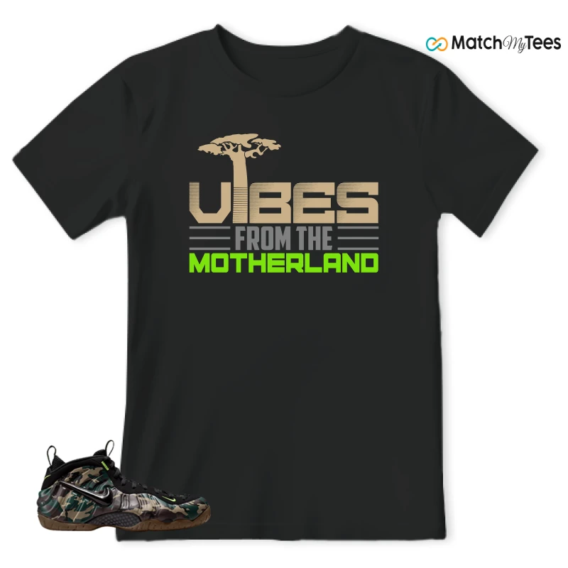 NIKE AIR FOAMPOSITE PRO GREEN CAMO SNEAKER Matching Tees t-shirt