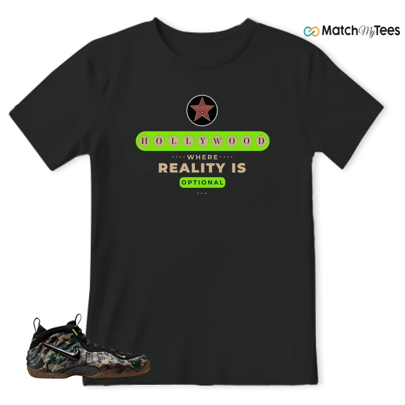 NIKE AIR FOAMPOSITE PRO GREEN CAMO SNEAKER Matching Tees t-shirt