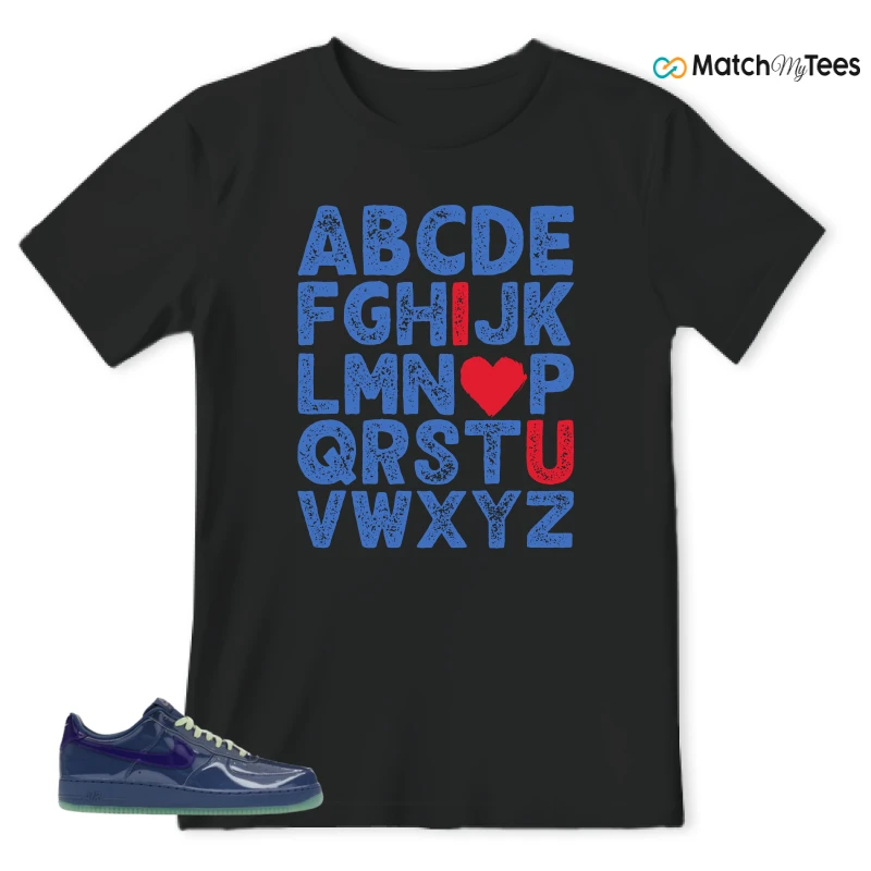 NIKE AIR FORCE 1 LOW PATENT LEATHER MYSTIC NAVY GRAPE ICE SNEAKER Matching Tees t-shirt