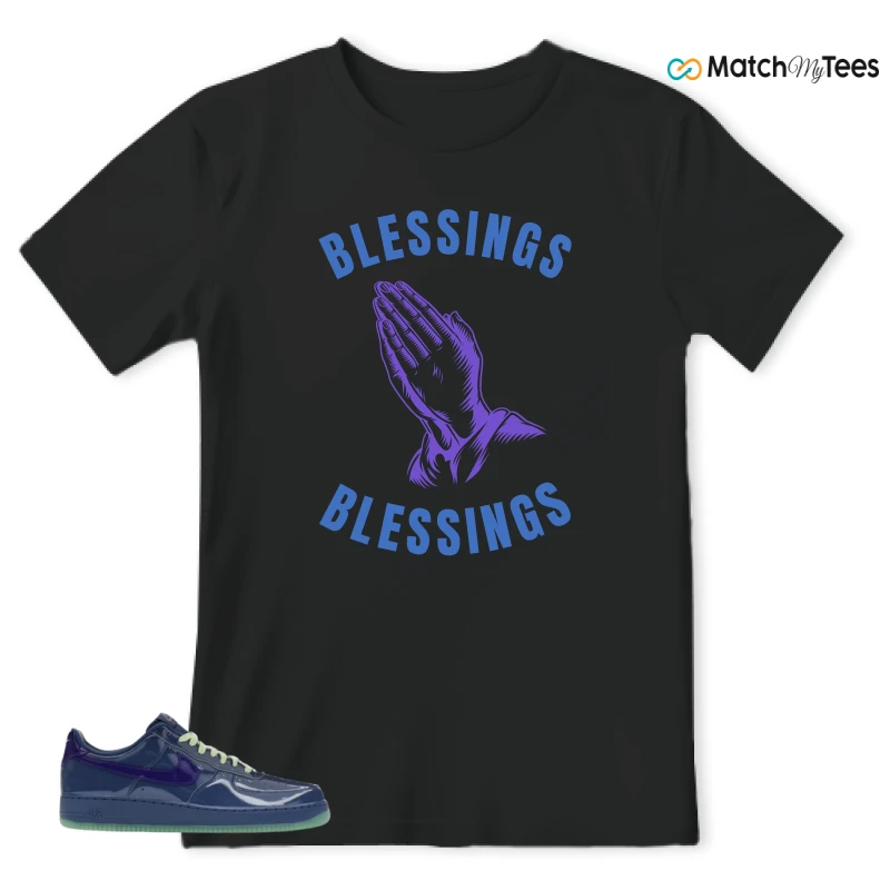 NIKE AIR FORCE 1 LOW PATENT LEATHER MYSTIC NAVY GRAPE ICE SNEAKER Matching Tees t-shirt