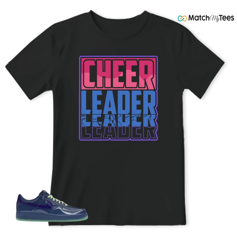 NIKE AIR FORCE 1 LOW PATENT LEATHER MYSTIC NAVY GRAPE ICE SNEAKER Matching Tees t-shirt
