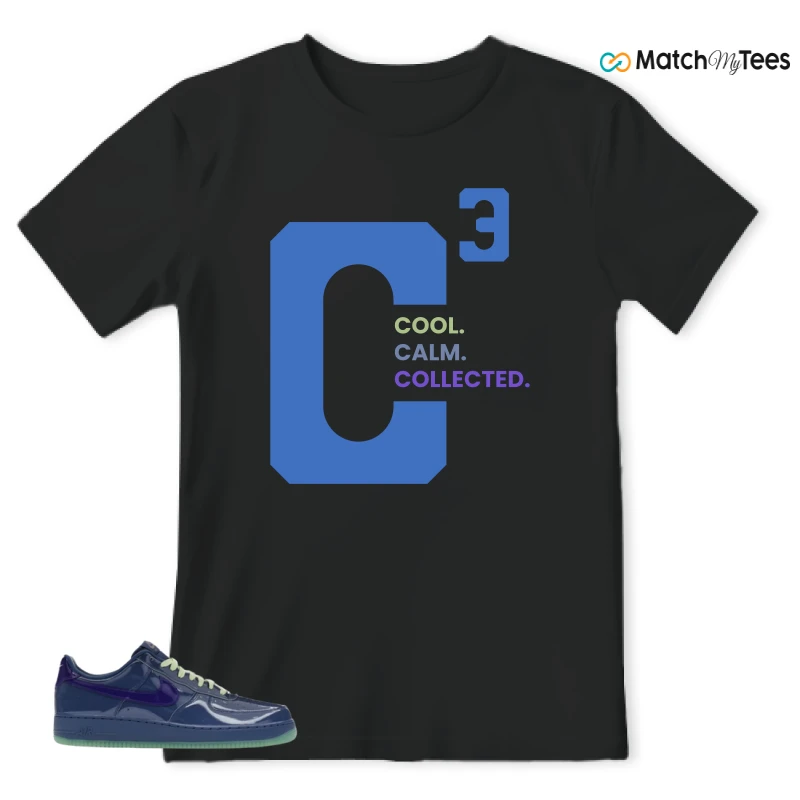 NIKE AIR FORCE 1 LOW PATENT LEATHER MYSTIC NAVY GRAPE ICE SNEAKER Matching Tees t-shirt