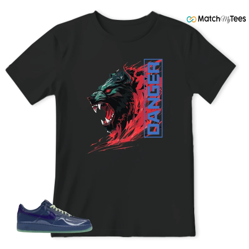 NIKE AIR FORCE 1 LOW PATENT LEATHER MYSTIC NAVY GRAPE ICE SNEAKER Matching Tees t-shirt