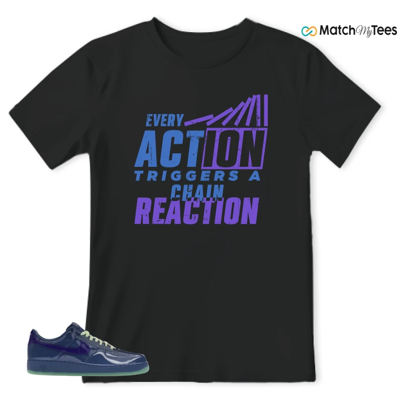 NIKE AIR FORCE 1 LOW PATENT LEATHER MYSTIC NAVY GRAPE ICE SNEAKER Matching Tees t-shirt
