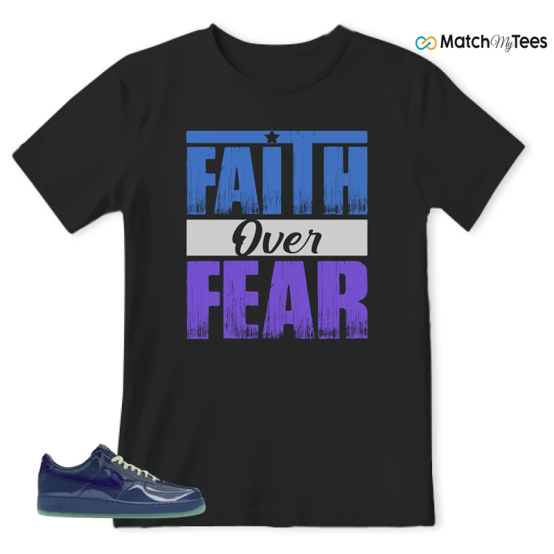 NIKE AIR FORCE 1 LOW PATENT LEATHER MYSTIC NAVY GRAPE ICE SNEAKER Matching Tees t-shirt