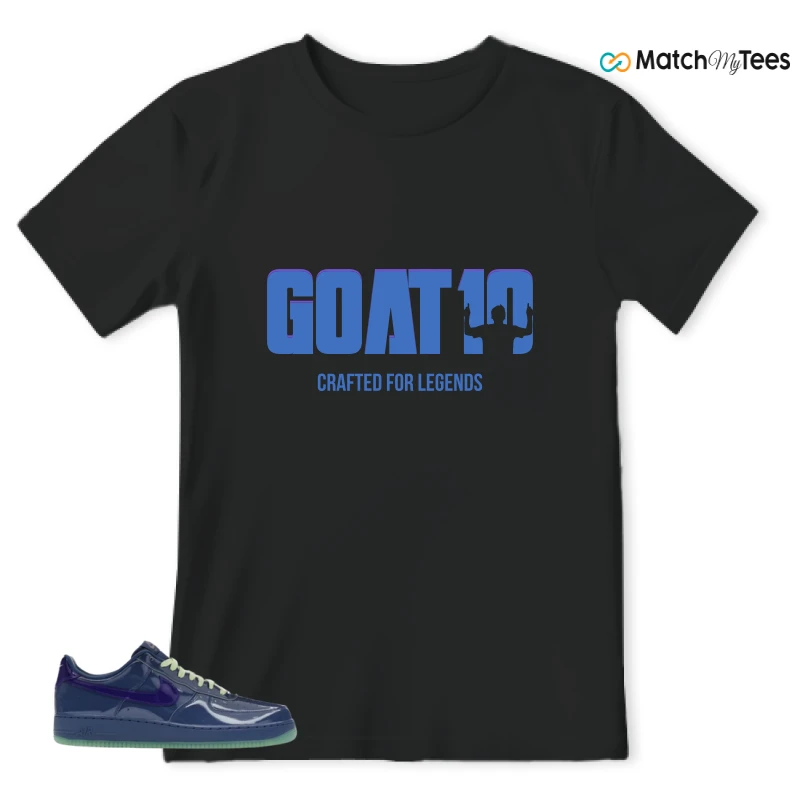 NIKE AIR FORCE 1 LOW PATENT LEATHER MYSTIC NAVY GRAPE ICE SNEAKER Matching Tees t-shirt