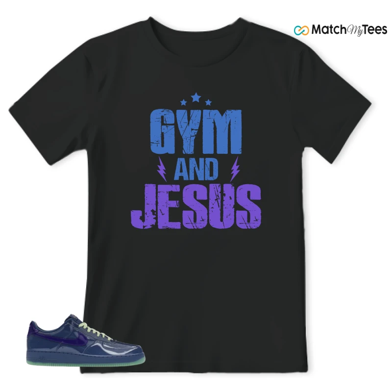 NIKE AIR FORCE 1 LOW PATENT LEATHER MYSTIC NAVY GRAPE ICE SNEAKER Matching Tees t-shirt