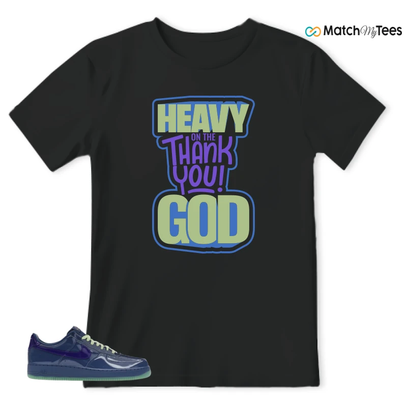 NIKE AIR FORCE 1 LOW PATENT LEATHER MYSTIC NAVY GRAPE ICE SNEAKER Matching Tees t-shirt