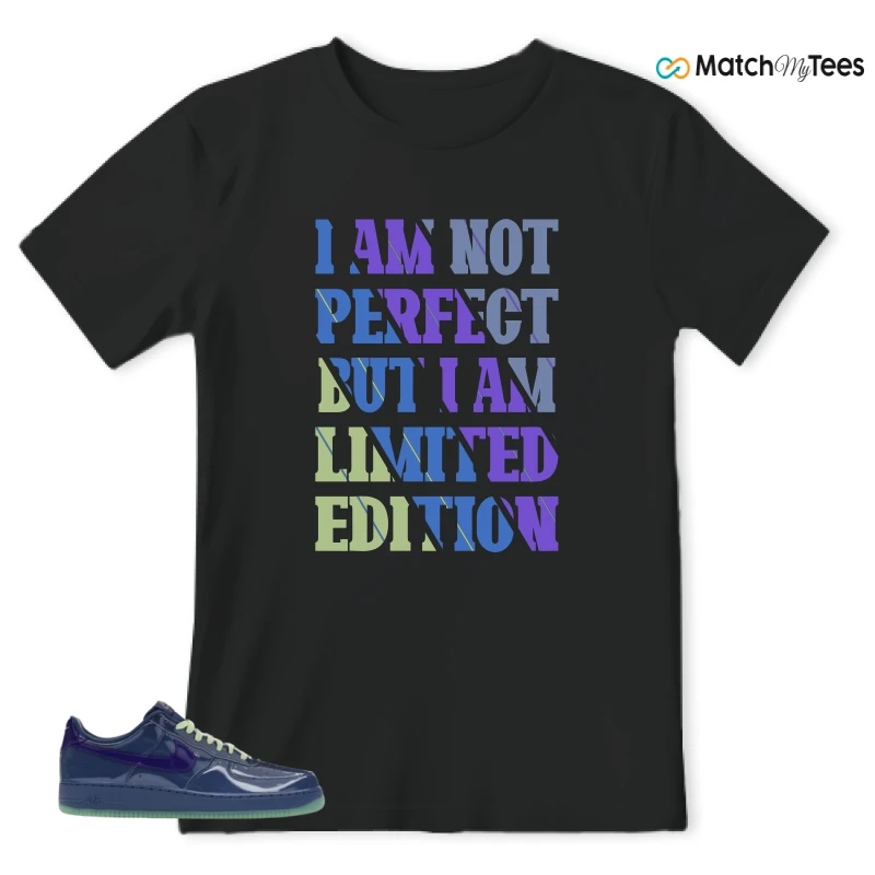 NIKE AIR FORCE 1 LOW PATENT LEATHER MYSTIC NAVY GRAPE ICE SNEAKER Matching Tees t-shirt