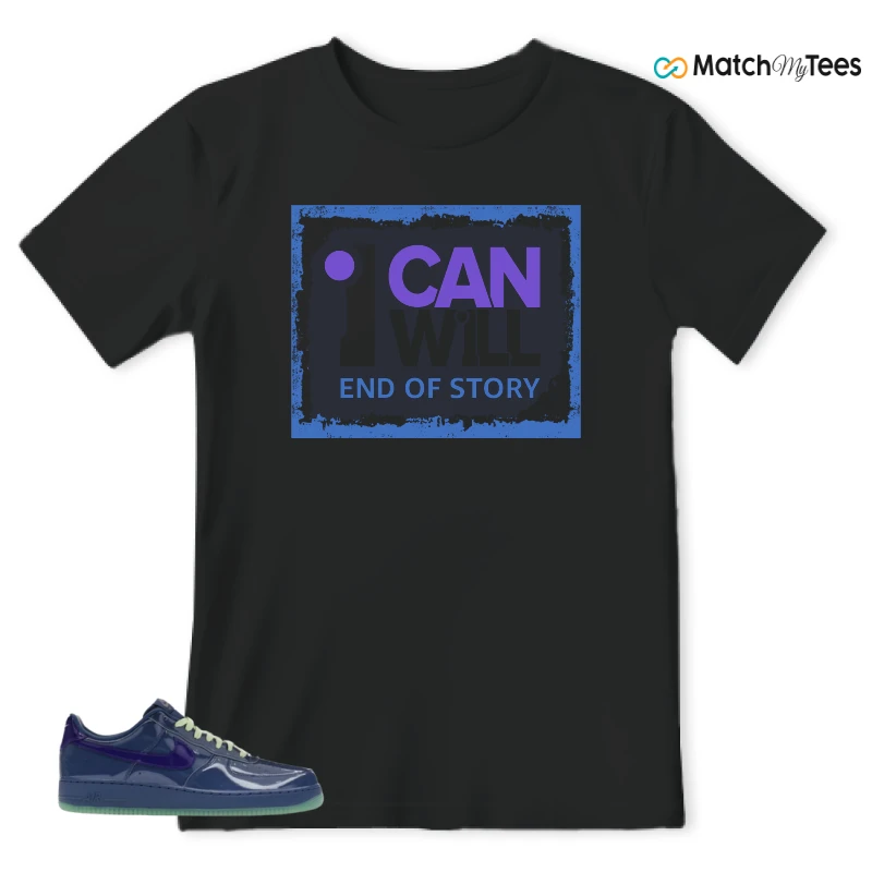 NIKE AIR FORCE 1 LOW PATENT LEATHER MYSTIC NAVY GRAPE ICE SNEAKER Matching Tees t-shirt