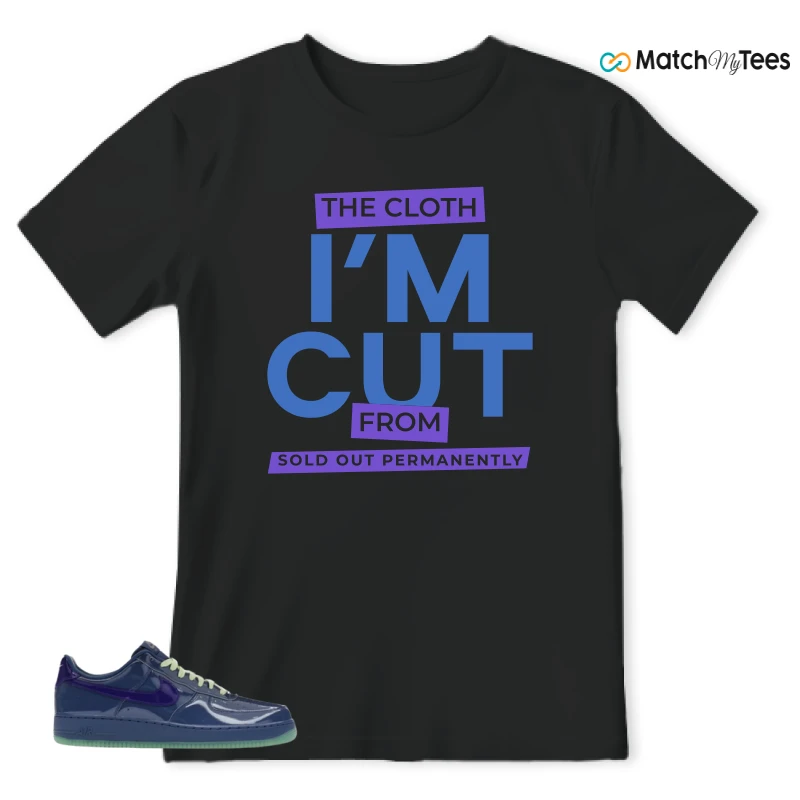 NIKE AIR FORCE 1 LOW PATENT LEATHER MYSTIC NAVY GRAPE ICE SNEAKER Matching Tees t-shirt