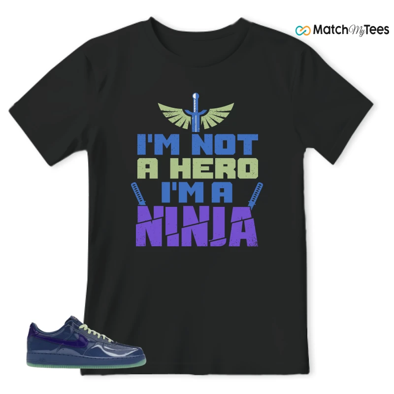 NIKE AIR FORCE 1 LOW PATENT LEATHER MYSTIC NAVY GRAPE ICE SNEAKER Matching Tees t-shirt