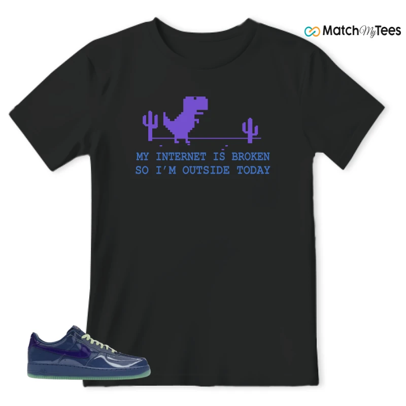 NIKE AIR FORCE 1 LOW PATENT LEATHER MYSTIC NAVY GRAPE ICE SNEAKER Matching Tees t-shirt