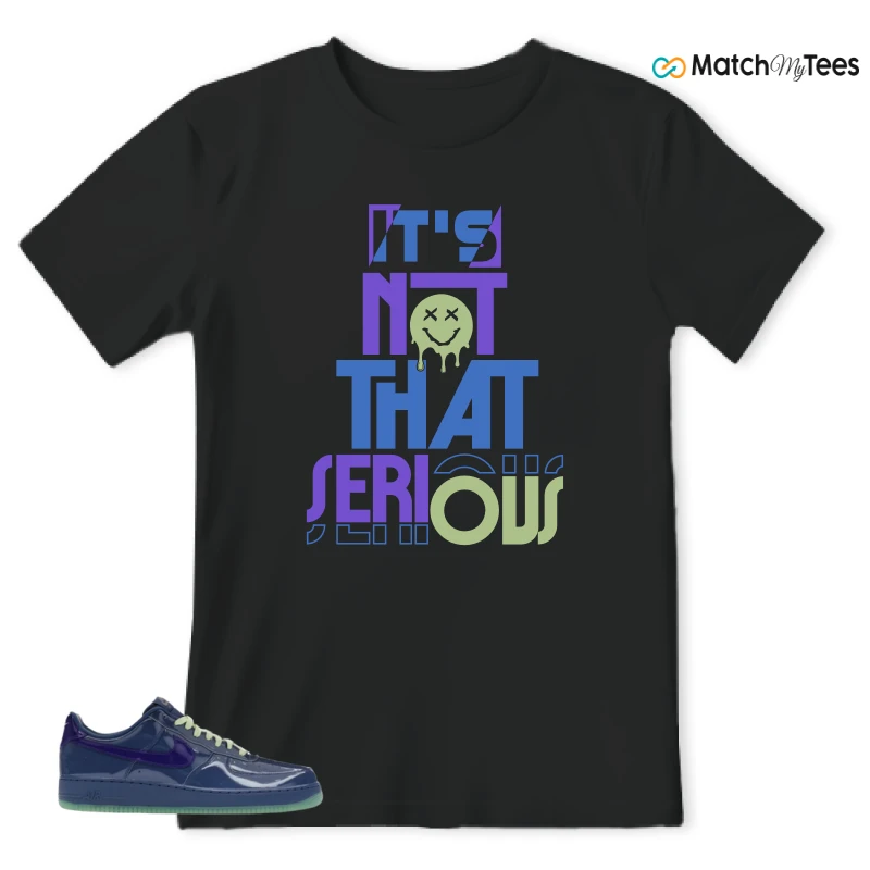 NIKE AIR FORCE 1 LOW PATENT LEATHER MYSTIC NAVY GRAPE ICE SNEAKER Matching Tees t-shirt