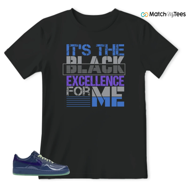 NIKE AIR FORCE 1 LOW PATENT LEATHER MYSTIC NAVY GRAPE ICE SNEAKER Matching Tees t-shirt