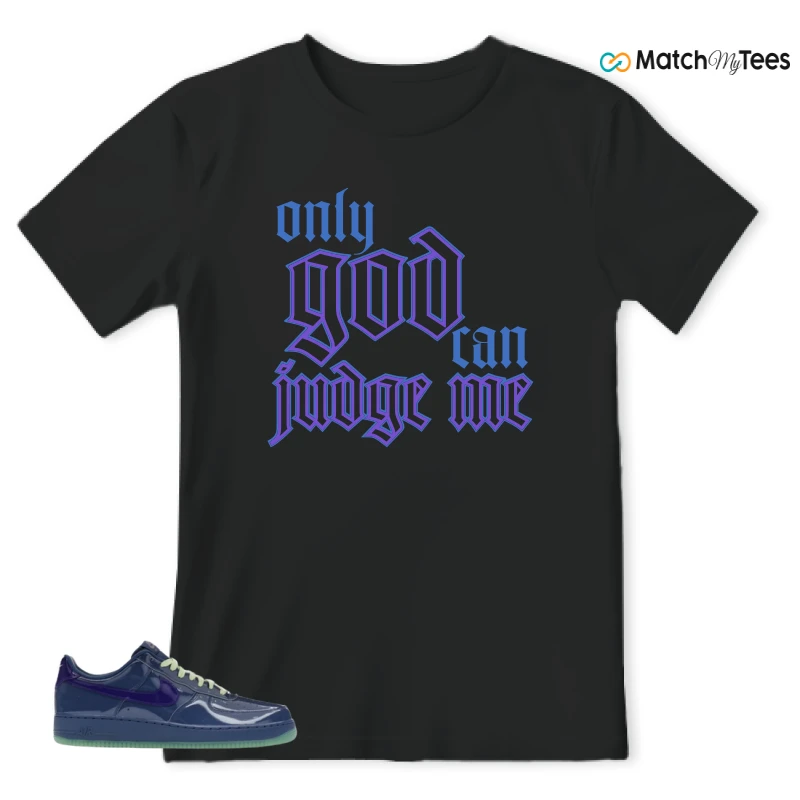 NIKE AIR FORCE 1 LOW PATENT LEATHER MYSTIC NAVY GRAPE ICE SNEAKER Matching Tees t-shirt