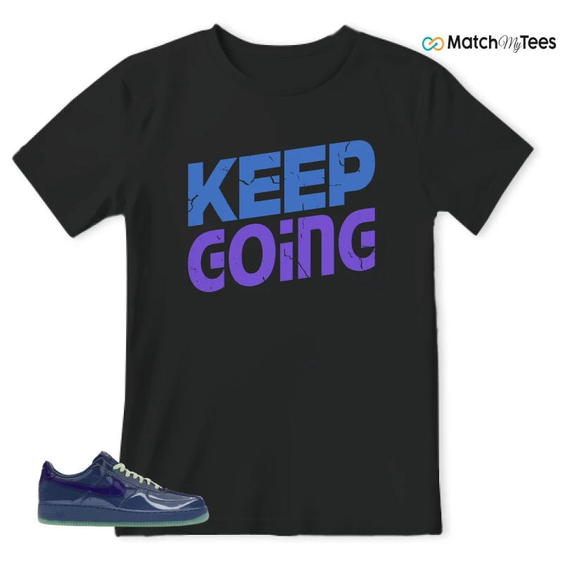 NIKE AIR FORCE 1 LOW PATENT LEATHER MYSTIC NAVY GRAPE ICE SNEAKER Matching Tees t-shirt