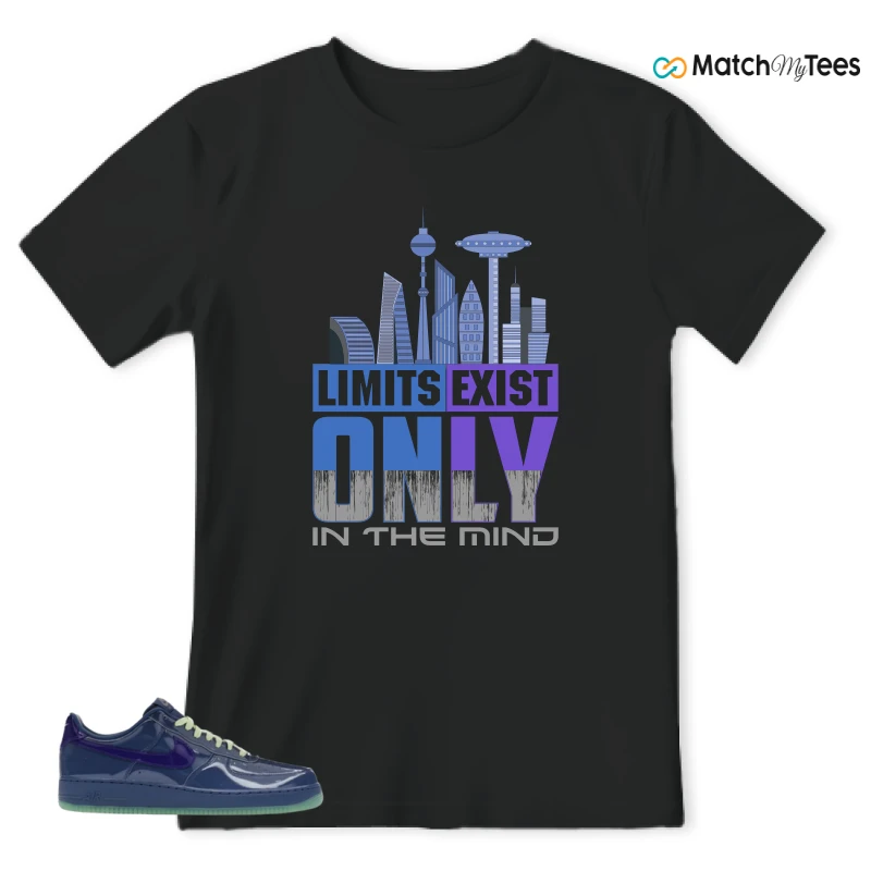 NIKE AIR FORCE 1 LOW PATENT LEATHER MYSTIC NAVY GRAPE ICE SNEAKER Matching Tees t-shirt