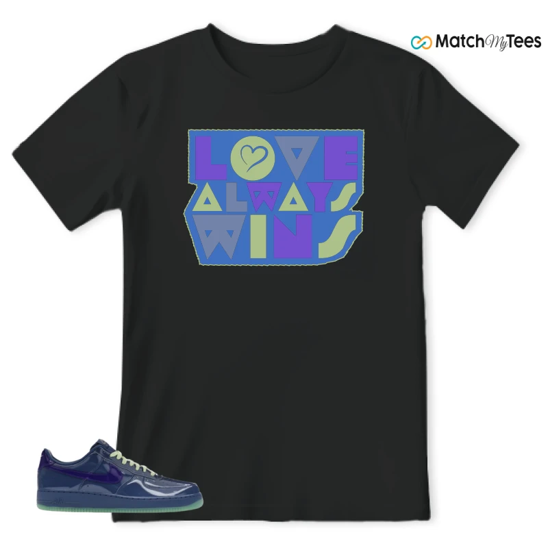 NIKE AIR FORCE 1 LOW PATENT LEATHER MYSTIC NAVY GRAPE ICE SNEAKER Matching Tees t-shirt