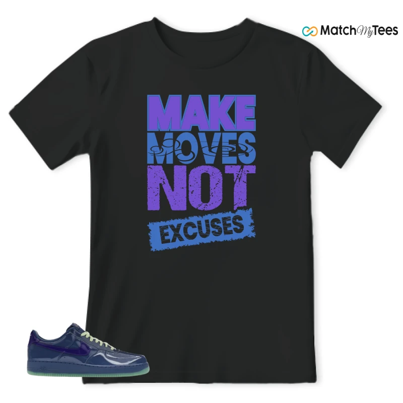 NIKE AIR FORCE 1 LOW PATENT LEATHER MYSTIC NAVY GRAPE ICE SNEAKER Matching Tees t-shirt