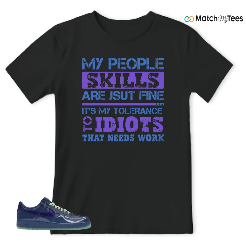 NIKE AIR FORCE 1 LOW PATENT LEATHER MYSTIC NAVY GRAPE ICE SNEAKER Matching Tees t-shirt