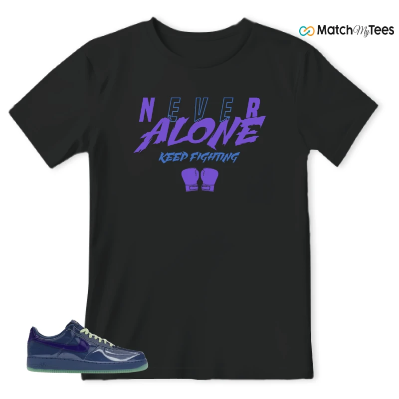 NIKE AIR FORCE 1 LOW PATENT LEATHER MYSTIC NAVY GRAPE ICE SNEAKER Matching Tees t-shirt