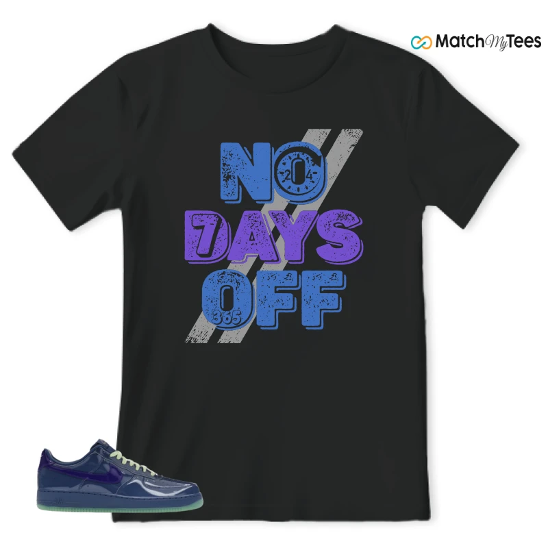 NIKE AIR FORCE 1 LOW PATENT LEATHER MYSTIC NAVY GRAPE ICE SNEAKER Matching Tees t-shirt