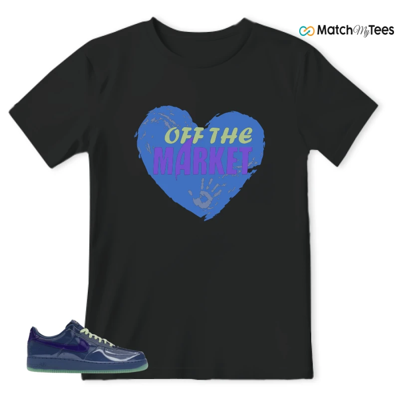 NIKE AIR FORCE 1 LOW PATENT LEATHER MYSTIC NAVY GRAPE ICE SNEAKER Matching Tees t-shirt