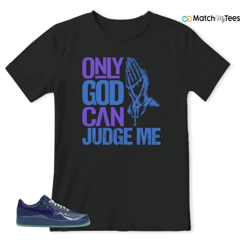 NIKE AIR FORCE 1 LOW PATENT LEATHER MYSTIC NAVY GRAPE ICE SNEAKER Matching Tees t-shirt