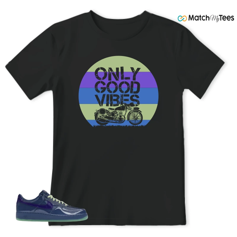 NIKE AIR FORCE 1 LOW PATENT LEATHER MYSTIC NAVY GRAPE ICE SNEAKER Matching Tees t-shirt
