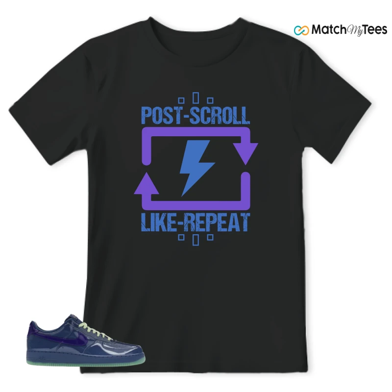 NIKE AIR FORCE 1 LOW PATENT LEATHER MYSTIC NAVY GRAPE ICE SNEAKER Matching Tees t-shirt