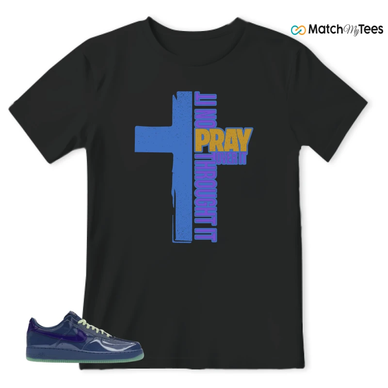 NIKE AIR FORCE 1 LOW PATENT LEATHER MYSTIC NAVY GRAPE ICE SNEAKER Matching Tees t-shirt