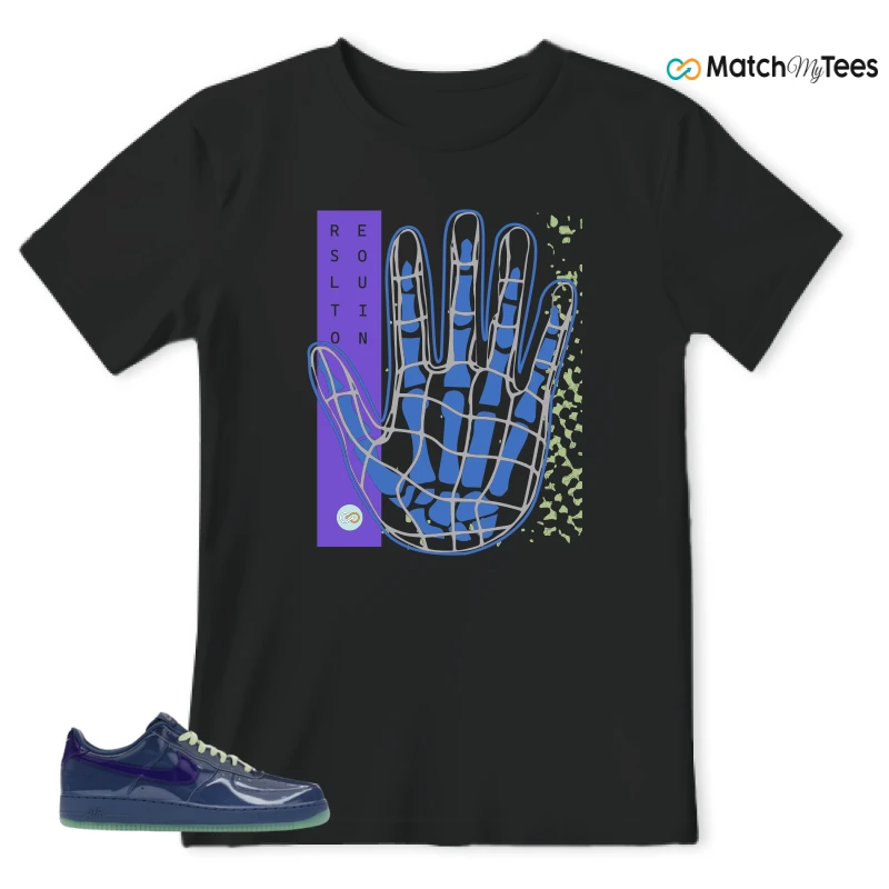 NIKE AIR FORCE 1 LOW PATENT LEATHER MYSTIC NAVY GRAPE ICE SNEAKER Matching Tees t-shirt