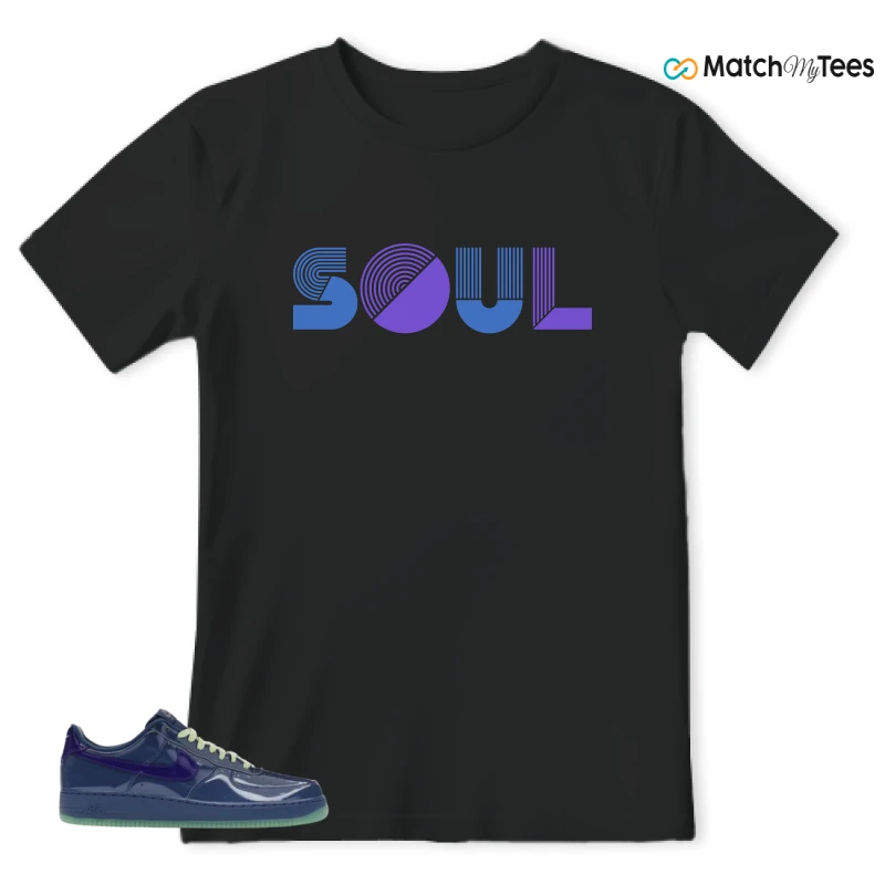 NIKE AIR FORCE 1 LOW PATENT LEATHER MYSTIC NAVY GRAPE ICE SNEAKER Matching Tees t-shirt