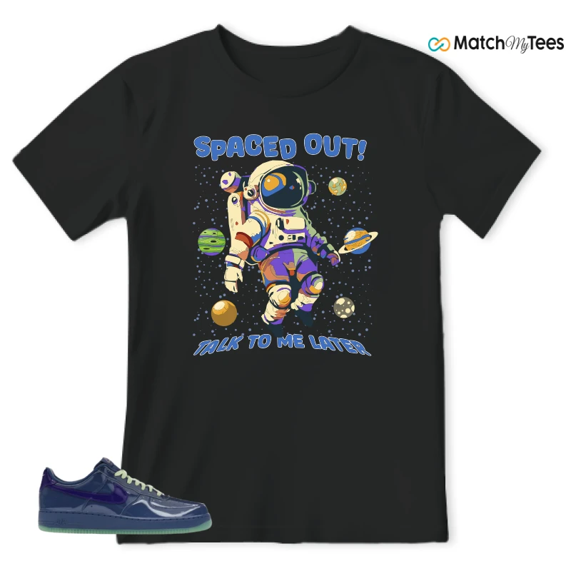 NIKE AIR FORCE 1 LOW PATENT LEATHER MYSTIC NAVY GRAPE ICE SNEAKER Matching Tees t-shirt