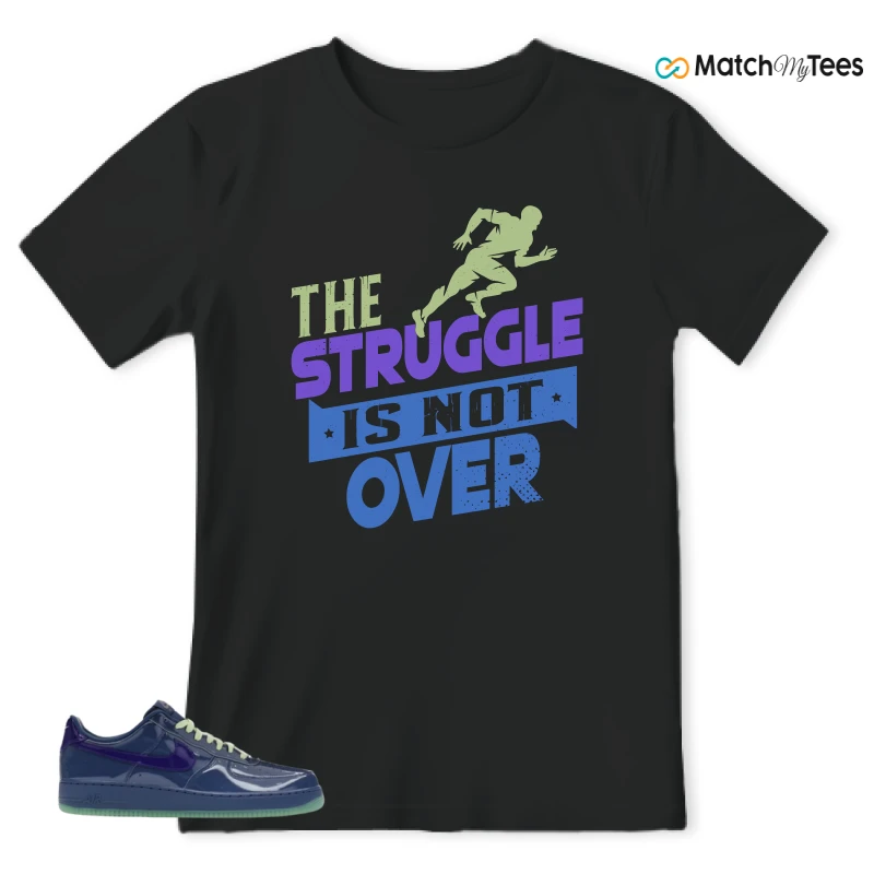 NIKE AIR FORCE 1 LOW PATENT LEATHER MYSTIC NAVY GRAPE ICE SNEAKER Matching Tees t-shirt
