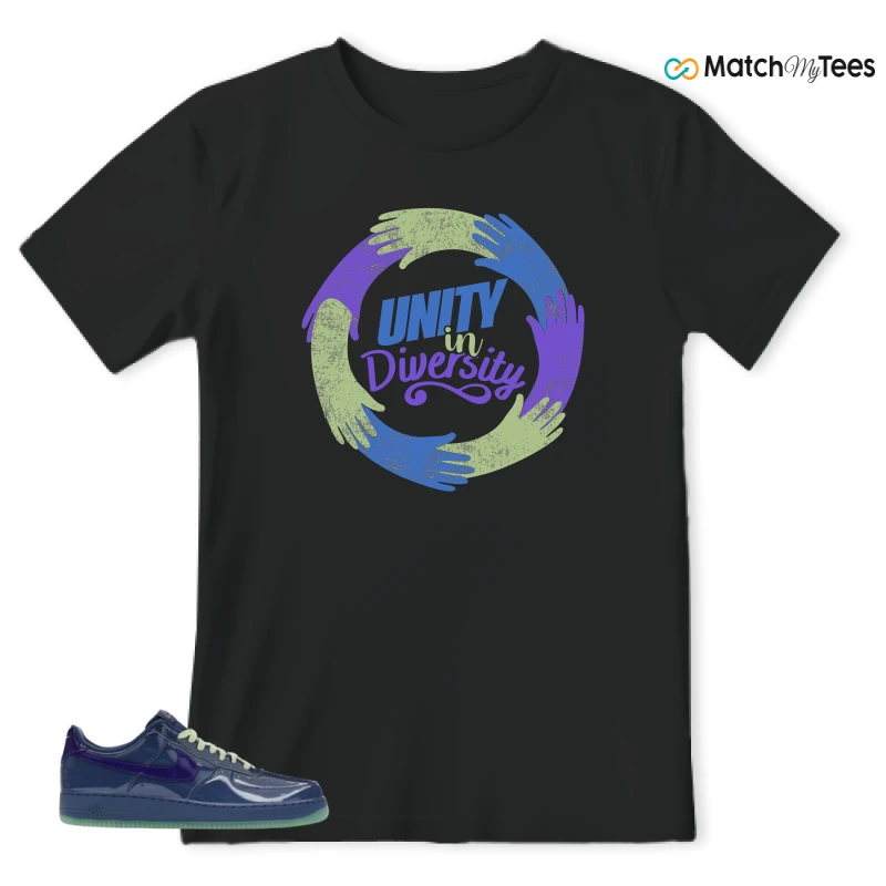NIKE AIR FORCE 1 LOW PATENT LEATHER MYSTIC NAVY GRAPE ICE SNEAKER Matching Tees t-shirt